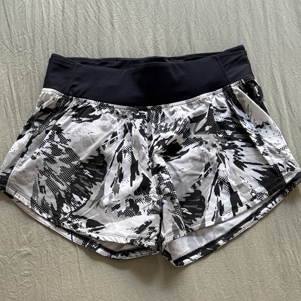 Under Armour Black and White Women's Athletic Shorts